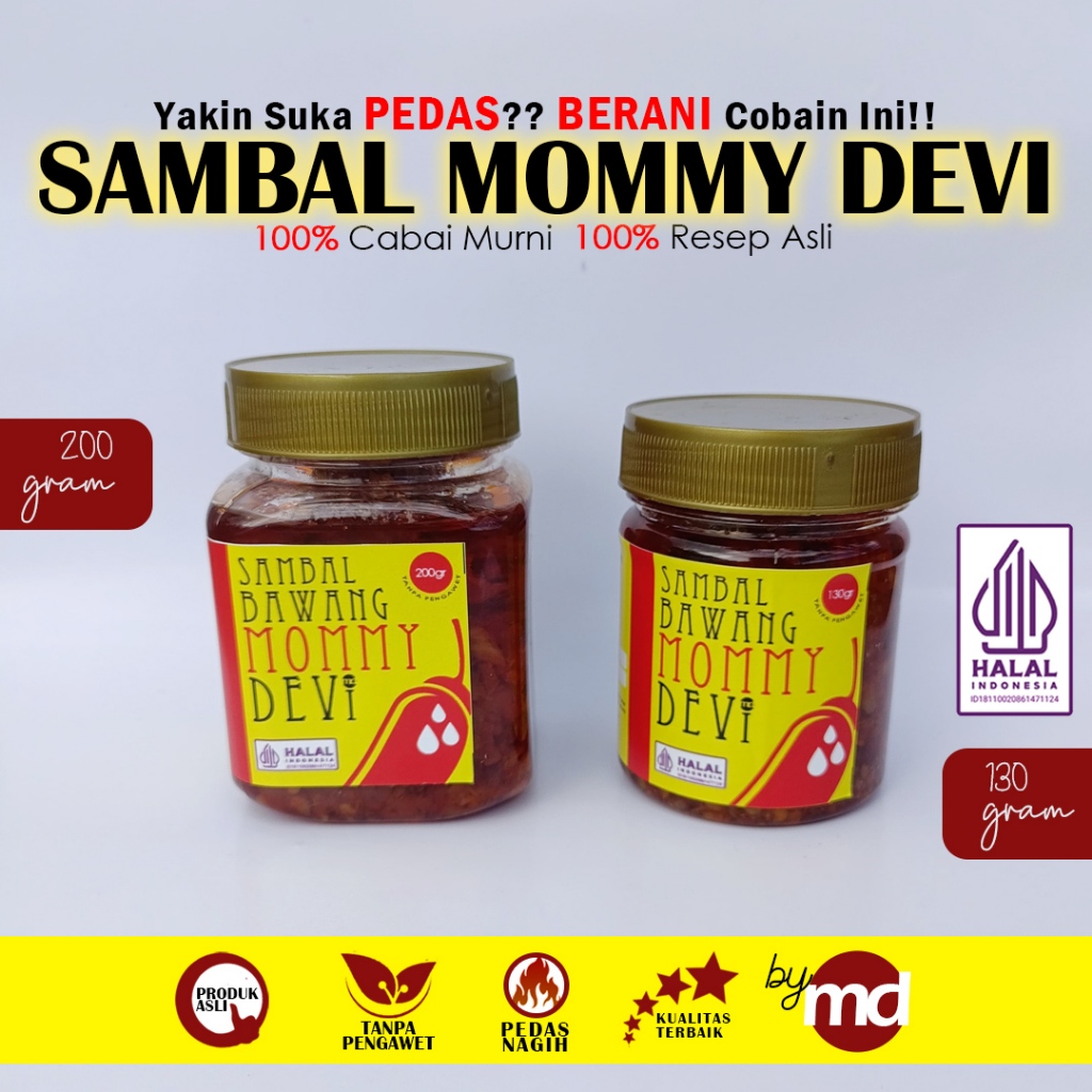 

Sambal Bawang Mommy Devi 130gr dan 200gr