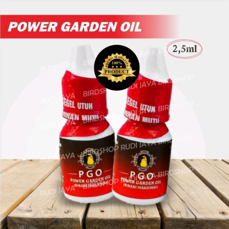 PGO POWER GARDEN OIL PENDONGKRAK BIRAHI PENGGACOR INSTAN DOPING VITAMIN BURUNG PLECI NAIKKAN STAMINA