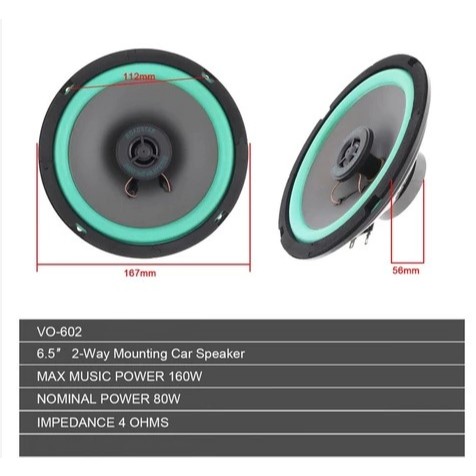 speaker pintu mobil 6,5 inch 2 way woofer subwoofer / speaker pintu subwoofer 1pcs