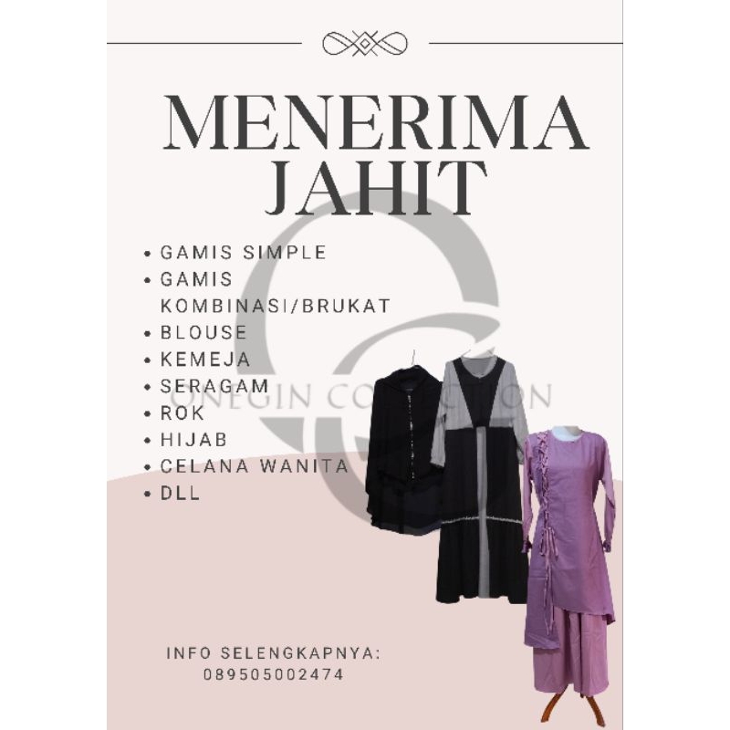 Jasa Jahit baju,seragam,gamis wanita dan anak (custom)