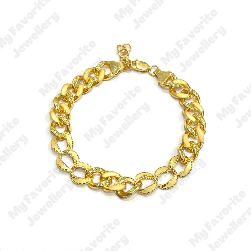 Gelang Sisik Naga Rantai MEWAH EMAS ASLI Kadar 700 16K