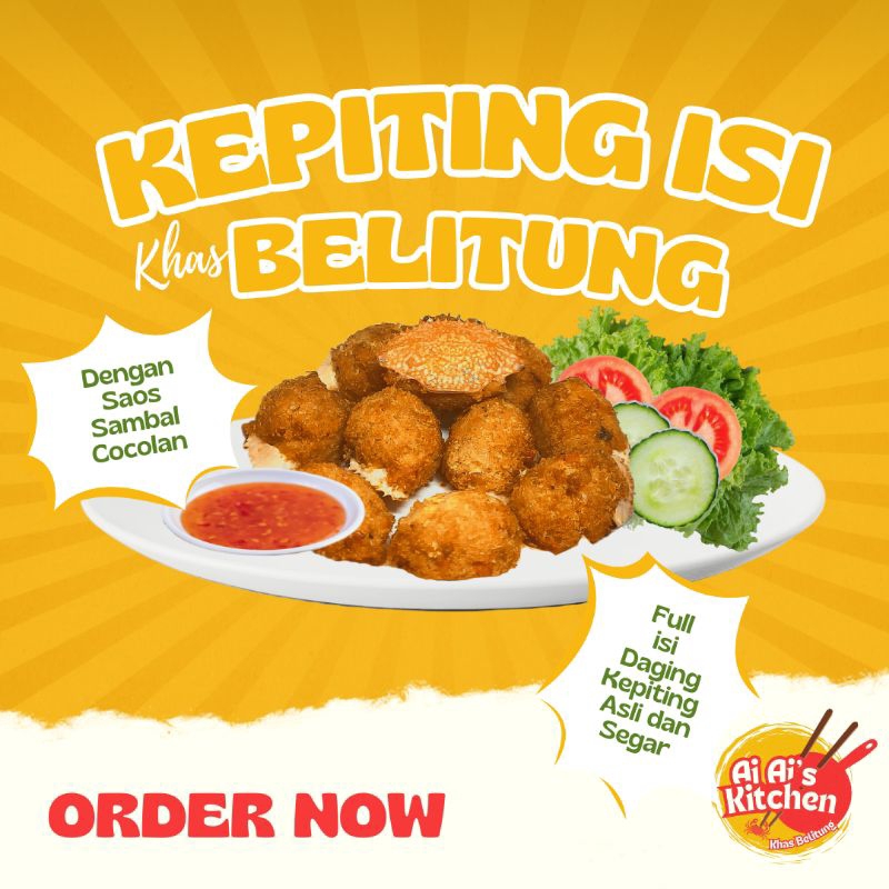 

Kepiting Isi / Ketam Buncit Rajungan 10 pcs / pack