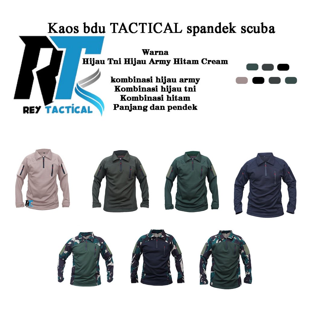 REY TACTICAL BAJU TACTICAL BDU / BAJU BDU TACTICAL BAHAN FULL SPANDEX SCUBA /TSHIRT TACTICAL BDU