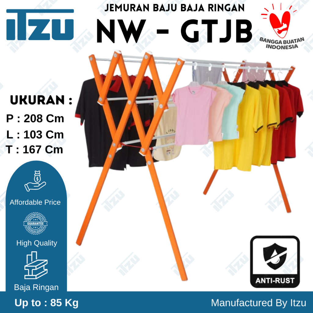 Jemuran Baju Dewasa Baja Ringan Besar Kokoh