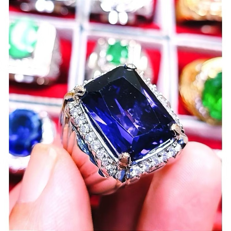 COD BAYAR DITEMPAT BATU CINCIN AKIK PRIA AMETHYST KOTAK RING PERAK BANGKOK ANTI LUNTUR