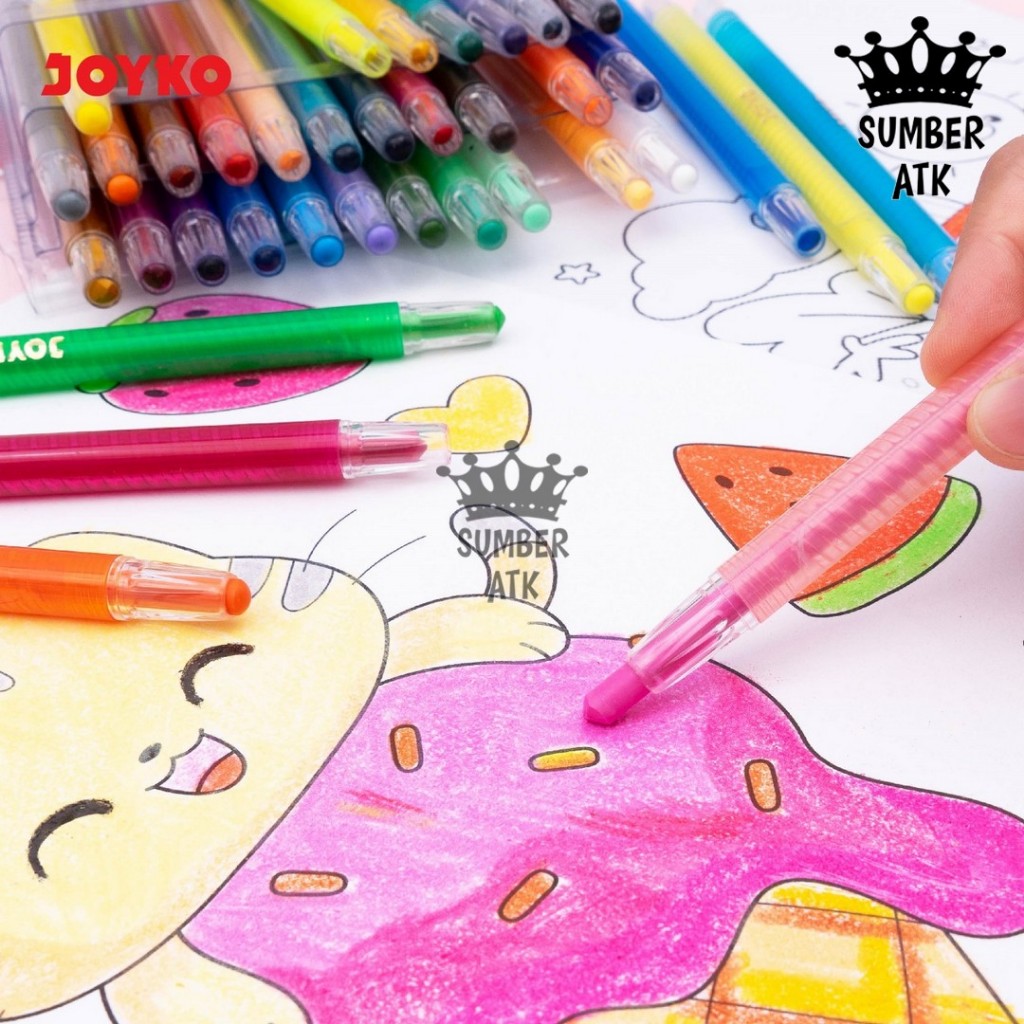 

YUH Krayon Putar Twist Crayon Joyko 12 , 24 , 36 WARNA PANJANG TWCR-12S TWCR-24S TWCR-36S