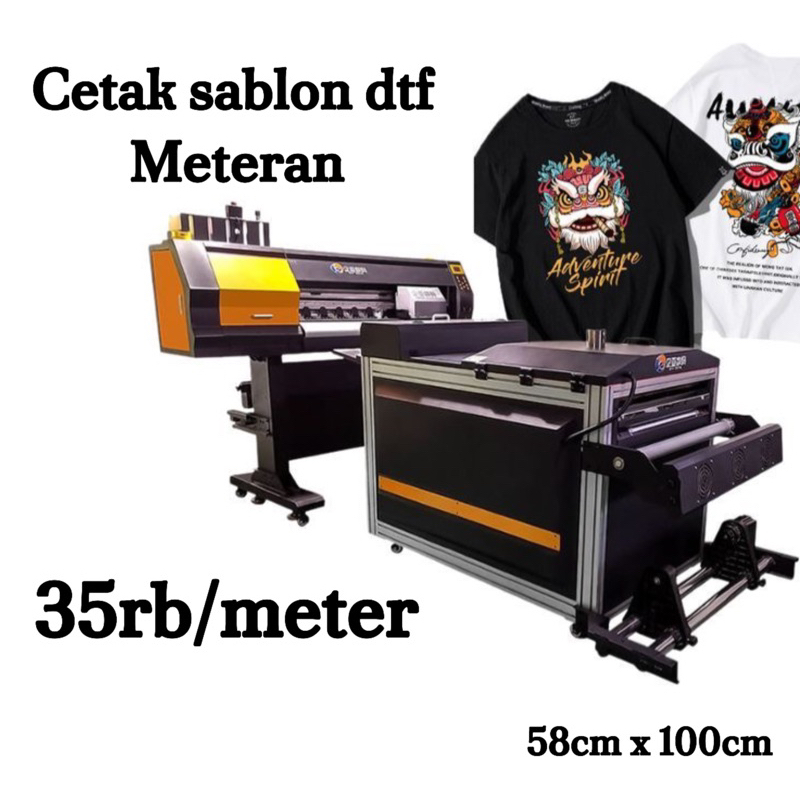 

JASA CETAK Sablon setrika DTF meteran desain suka-suka custom sablon dtf permeter