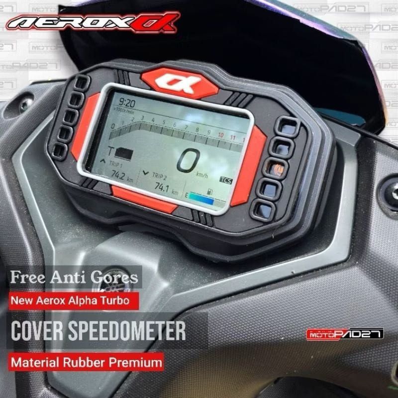 Stiker Cover Speedometer Rubber New Aerox Alpha Turbo Terbaru Premium 2025 Stiker Karet Antigores Ae