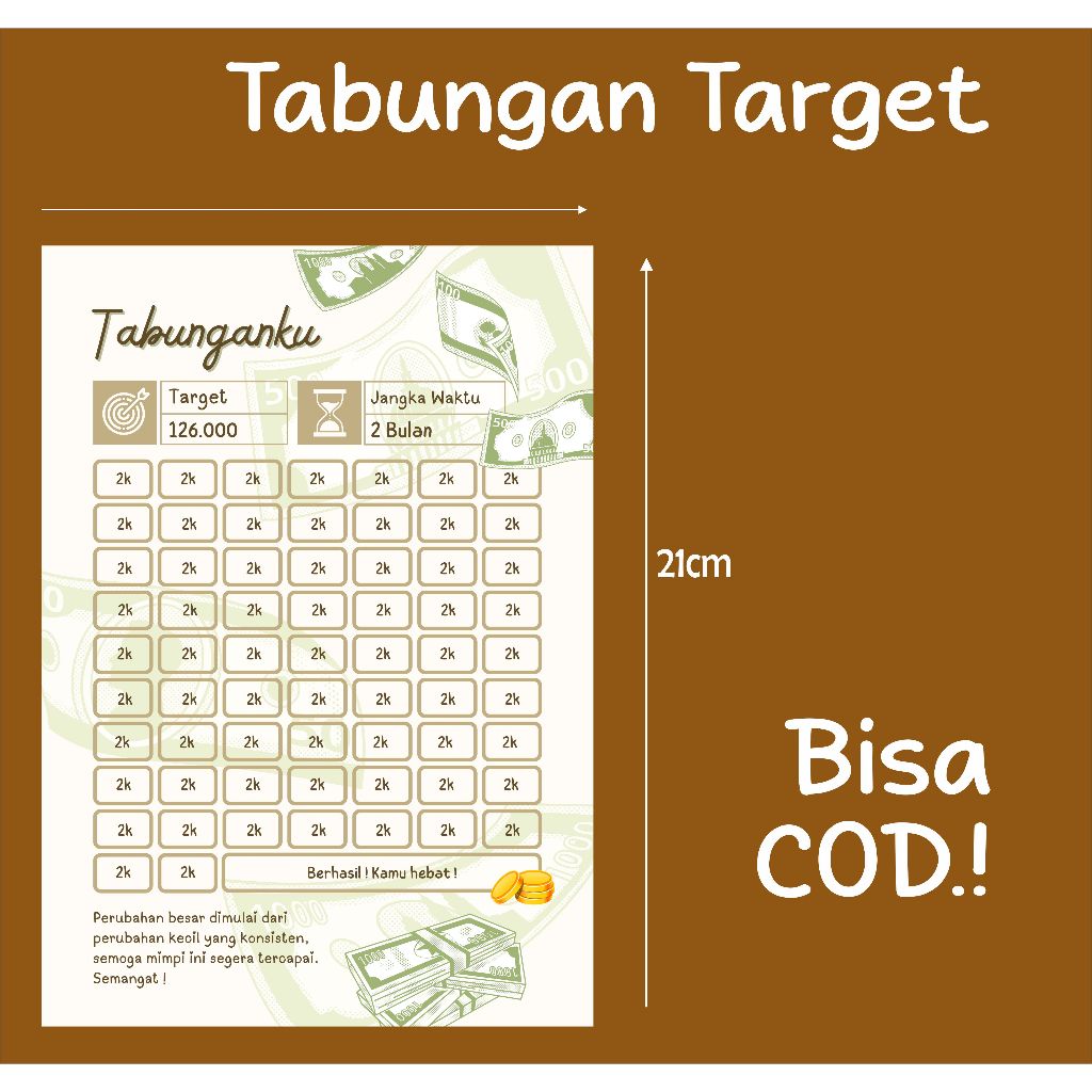 

Buku tabungan target bulanan terbaru 2025