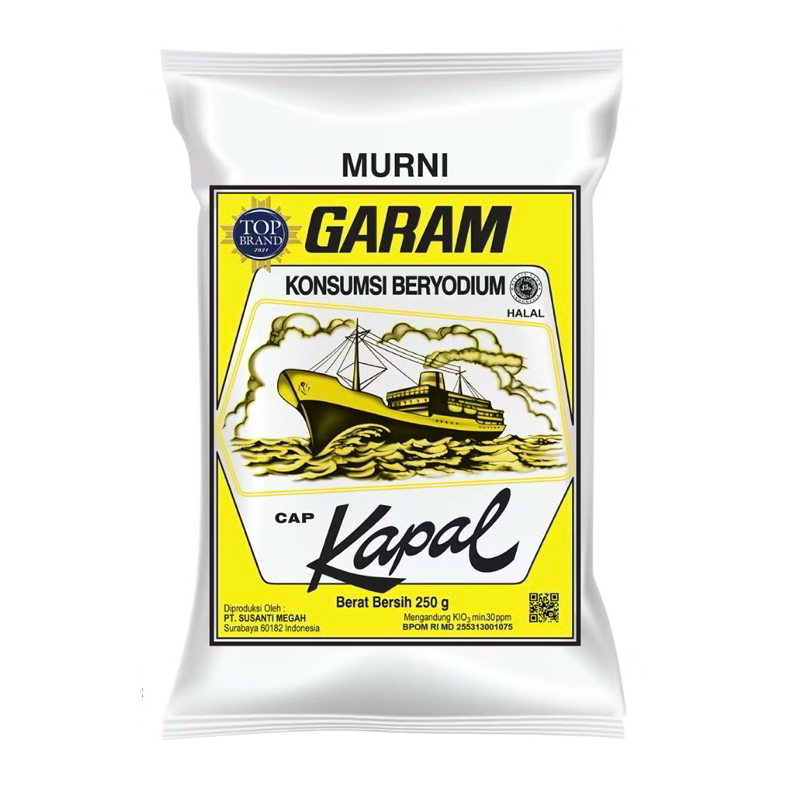 

Garem / Garam Yodium Cap Kapal 250gr Putih Original Free dus