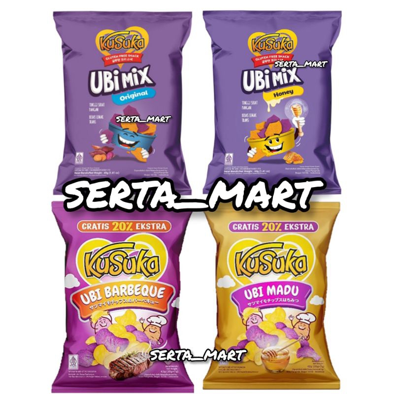 

Kusuka Ubi Mix Original / Honey 40gr - Kusuka Keripik Ubi