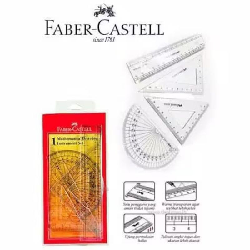 

Mathematical Drawing Set Faber Castell / Penggaris Set Matematika