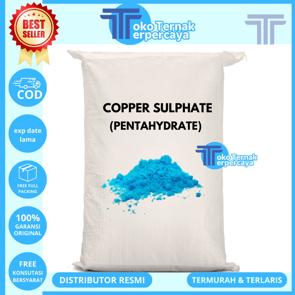 TERUSI 25 KG (1 SAK) - COPPER SULPHATE 25kg Prusi CuSO4 Tembaga Sulfat Tembaga Sulfate Cupri Sulfate