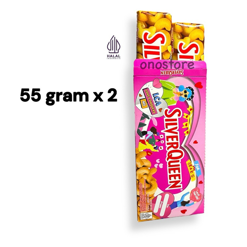 

RB22 Silverqueen Cashew 55 gram x 2 Edisi Valentine