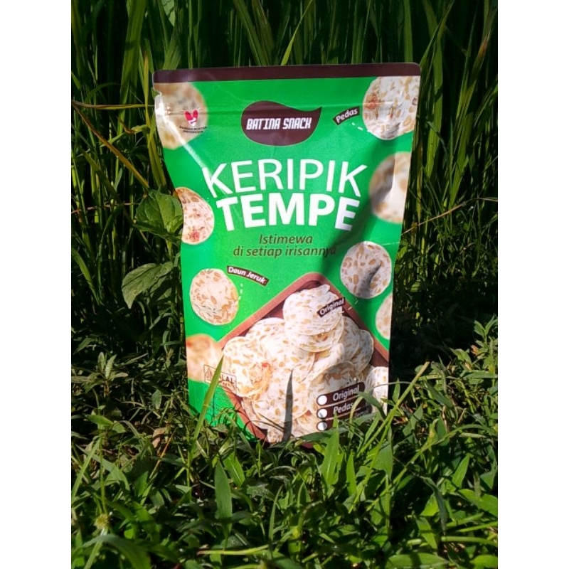 

Keripik tempe sagu BATINA snack original 150 g kemasan premium.