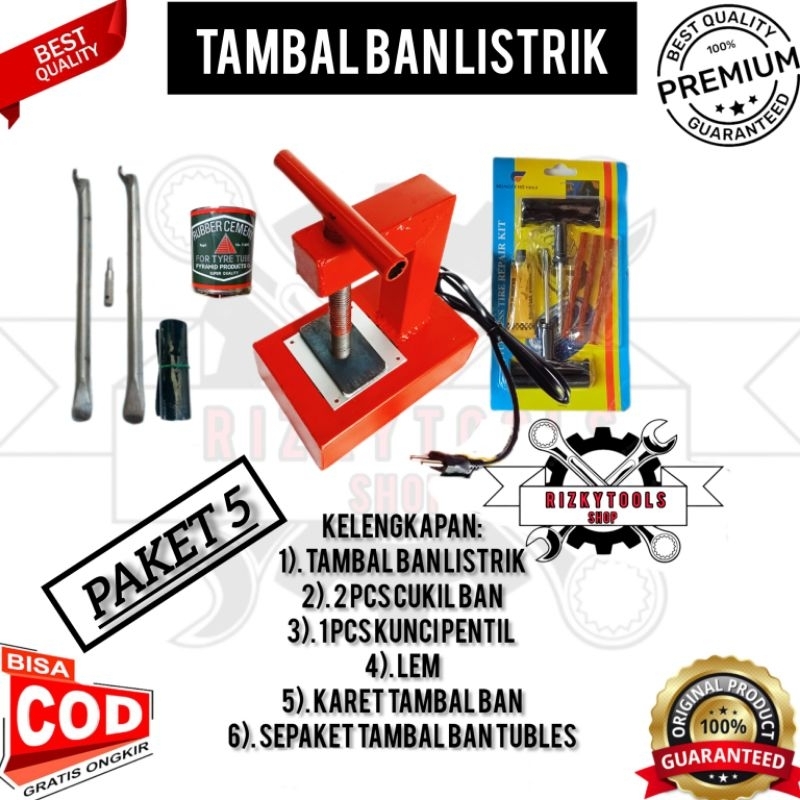 Tambal ban listrik tambal ban bakar listrik alat tambal ban motor sepaket lengkap