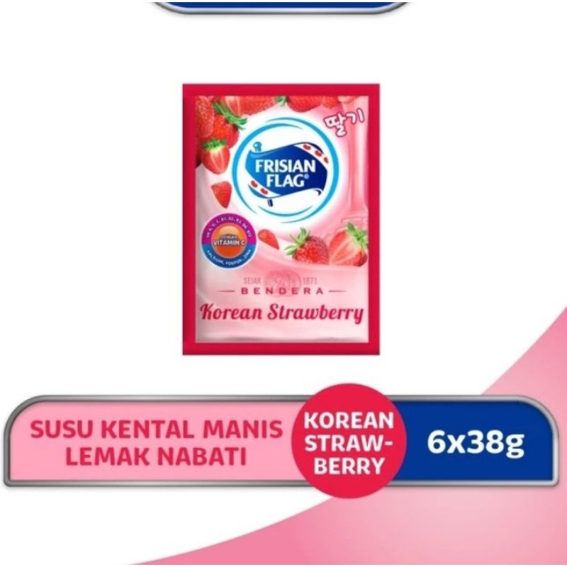 

frisian flag susu kental manis korean strawbwrry 6x38gram