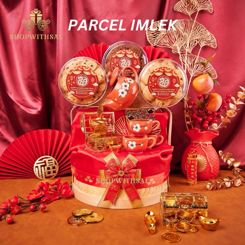 

Parcel Imlek 2025 Shio Ular / Parcel Kue Kering Nastar Kastangel Sagu Keju Coklat Mede Cookies / Hampers Imlek Premium / Bingkisan imlek Hampers Gelas Keramik Tea Pot Set tahun ular parcel cny hampers keramik