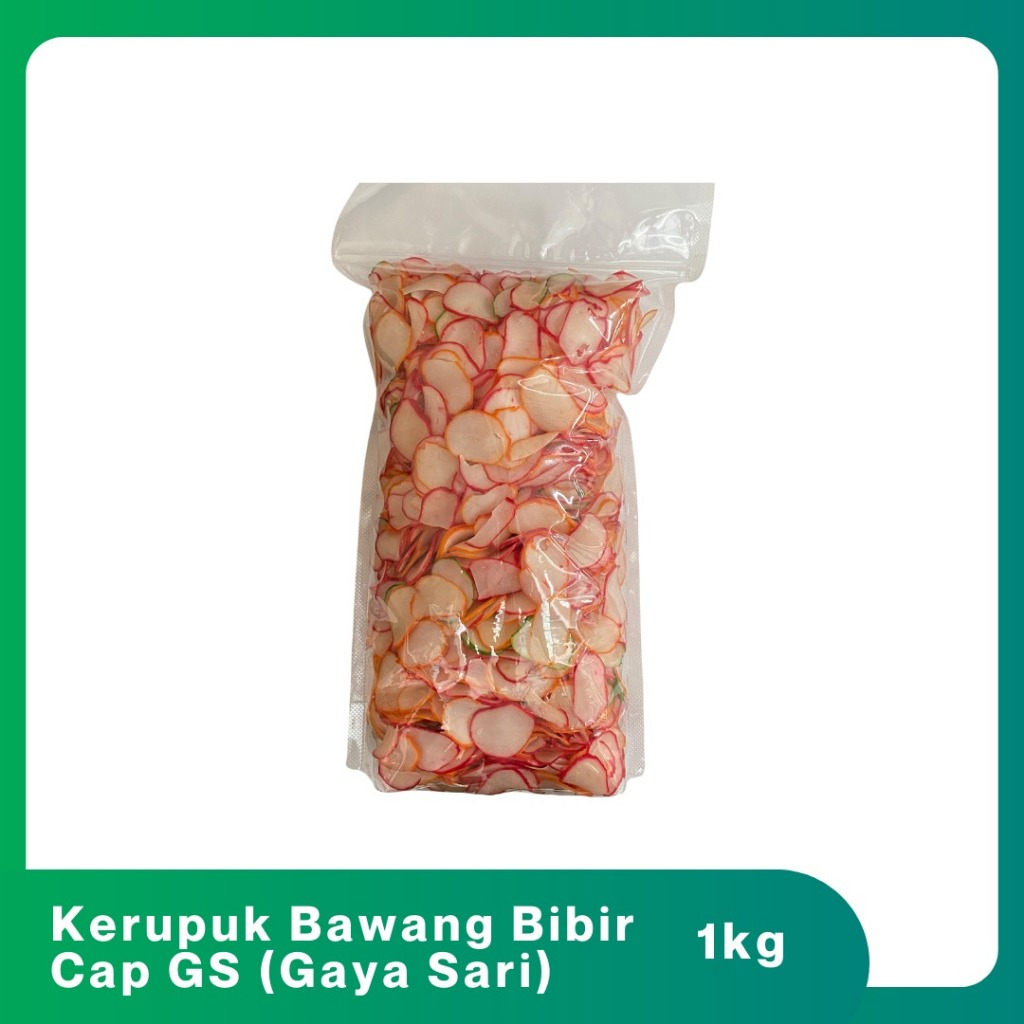 

Kerupuk bawang bibir /Kerupuk bawang bibir 1kg /Kerupuk bawang bibir cap gaya sari /Kerupuk bibir cap GS