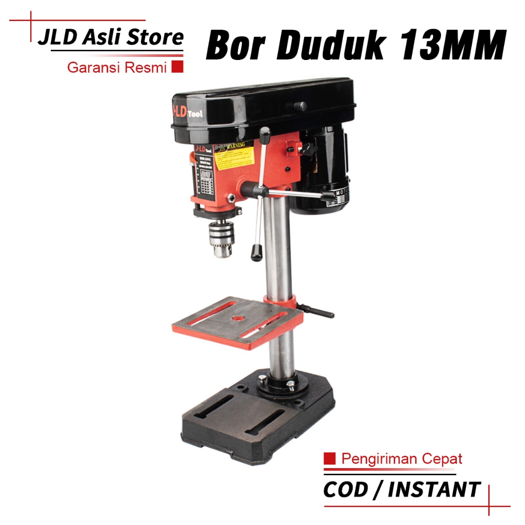 JLD Bor Duduk Mini 13MM Listrik Bench Drill Press Variable 5-Speed 350W ZJ-4113 Asli Jld Tool