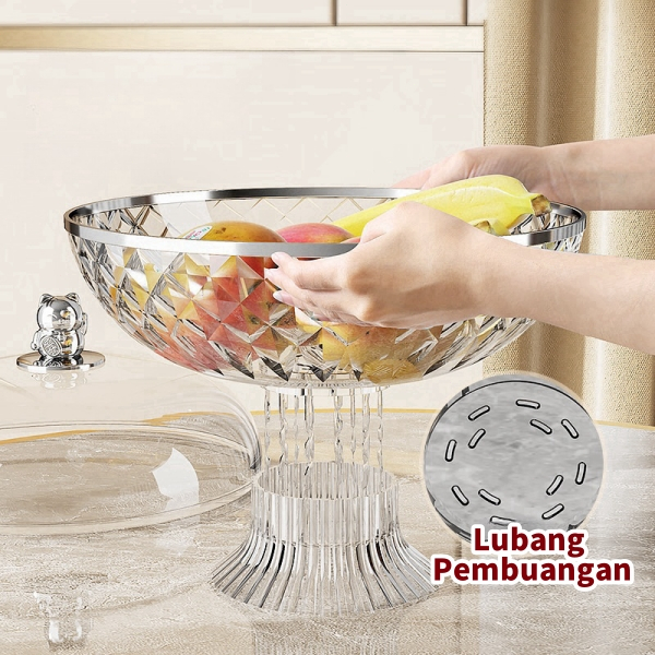 SutangTudung Saji Bulat Penutup Makanan Mangkok Aesthetic Wadah Saji Tempat Snack Permen Buah