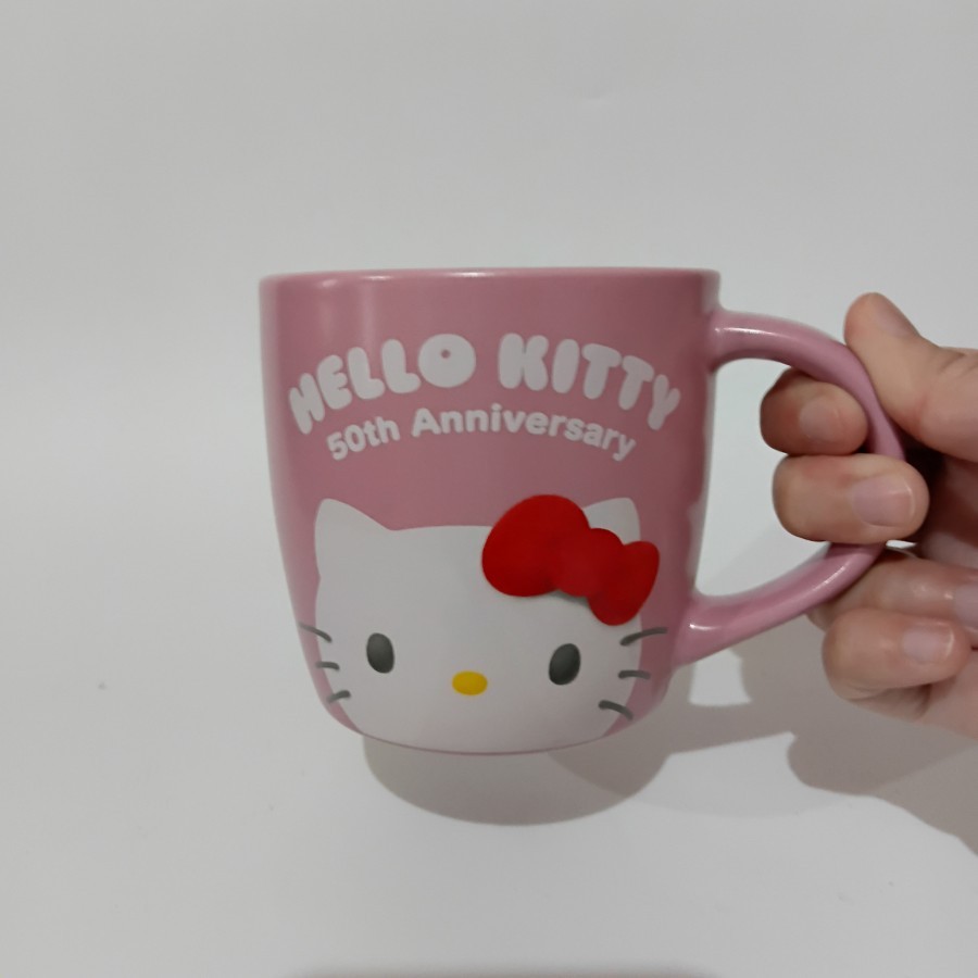 Gelas Mug Keramik Minum Hello Kitty Helo Kity Pink Sanrio Yogya