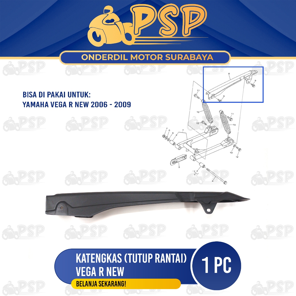 Katengkas / Tutup Rantai Vega R New - Penutup Tutup Pelindung Tameng Cover Rantai Plastik Vega R New