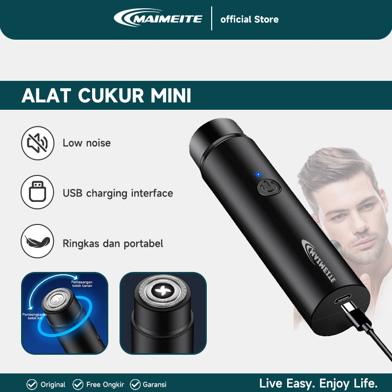 MAIMEITE Versi Upgrade Mini Portable Electric Shaver Mini USB Trimmer Portable Mini Shaver Rechargab