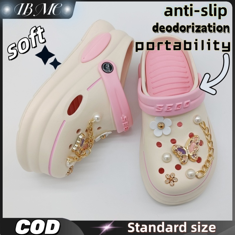 Sandal wanita, sandal wanita yang keren, sandal dengan dasar yang tebal dan sandal yang tinggi, sepa