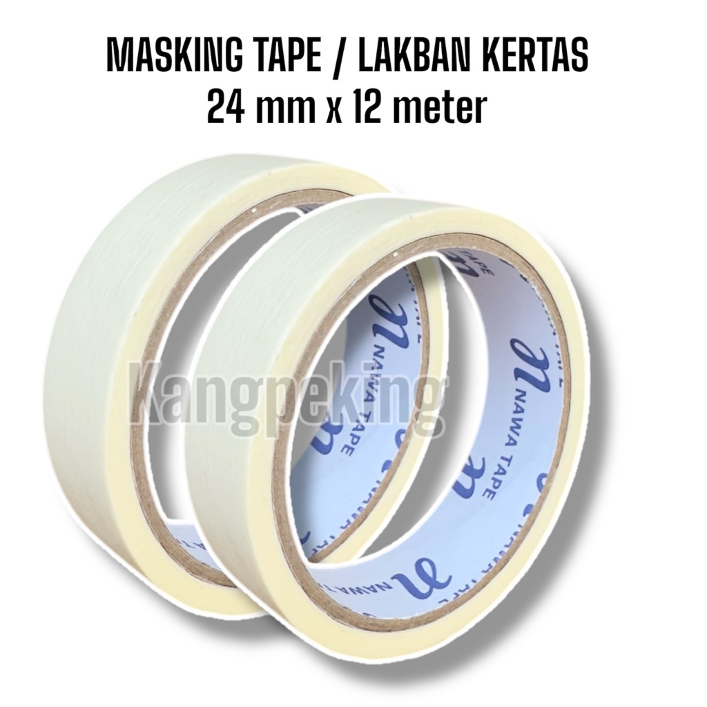 

MASKING TAPE LAKBAN KERTAS 24 MM X 12 METER