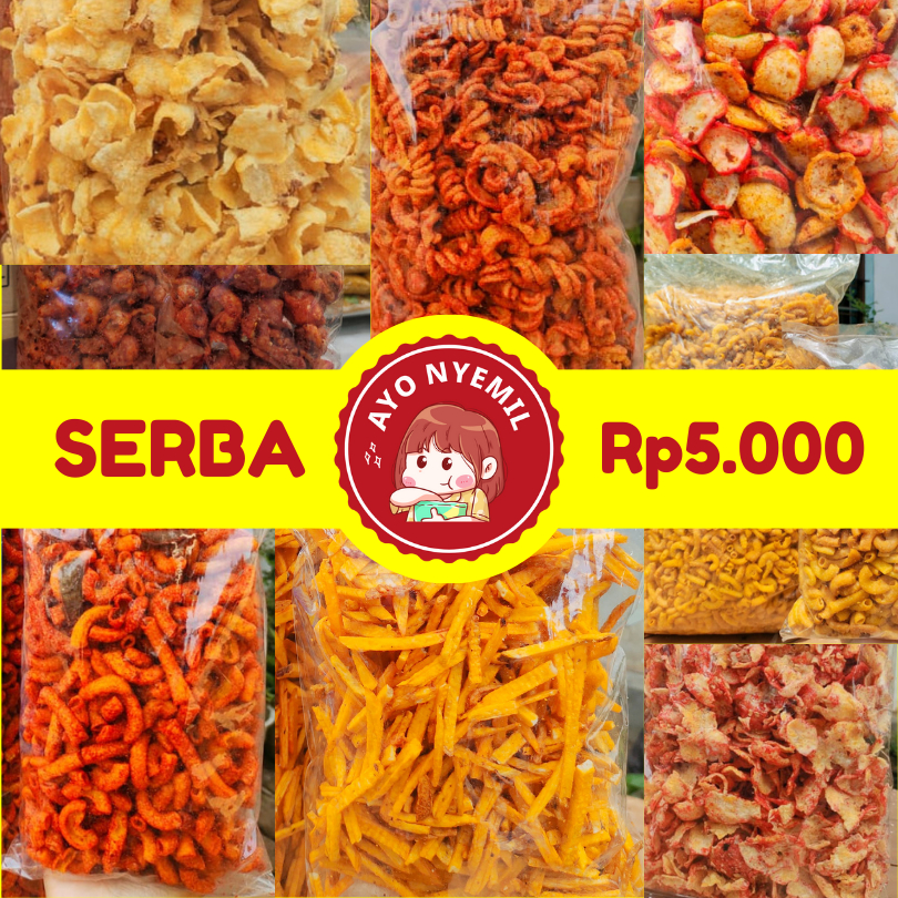 

Snack Kiloan Serba 5000 | Snack Serba 5000 | Snack 5rban | COD | Makanan Ringan Kiloan | Snack Murah