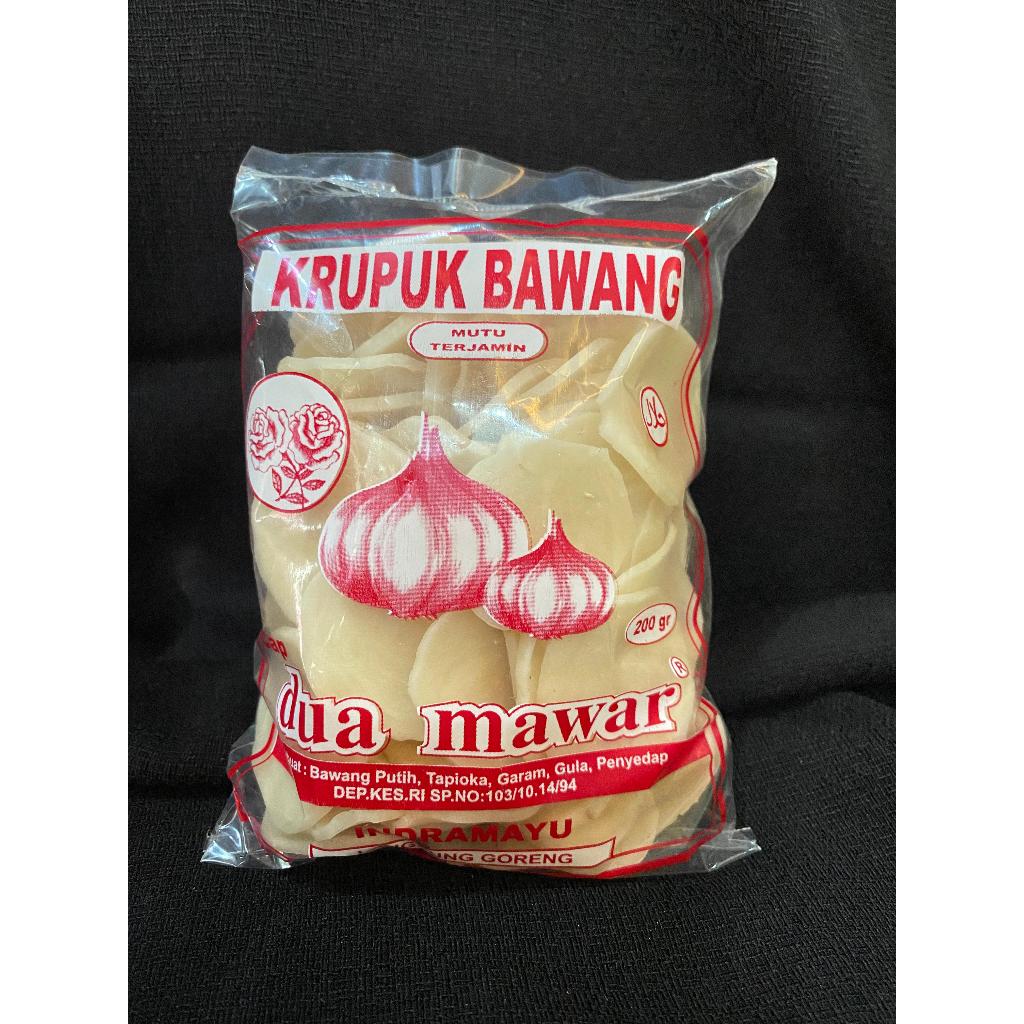 

Kerupuk Krupuk Bawang Mentah Dua Mawar Indramayu 200 gram