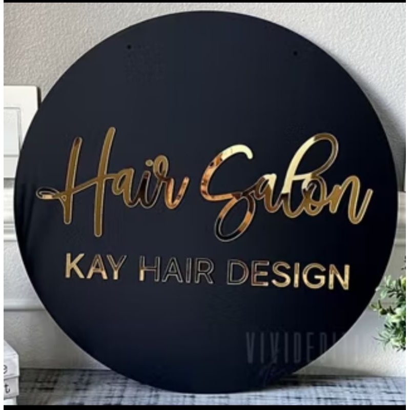 

ACRILYC BUSINES LOGO Sign Papan Nama Usaha Rounded 3D Timbul