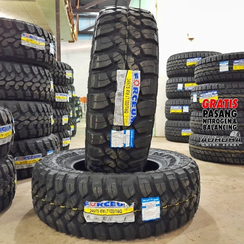Jual ban mobil 245/75 R16 forceum m/t 08 plus ban mobil offroad/pacul R16