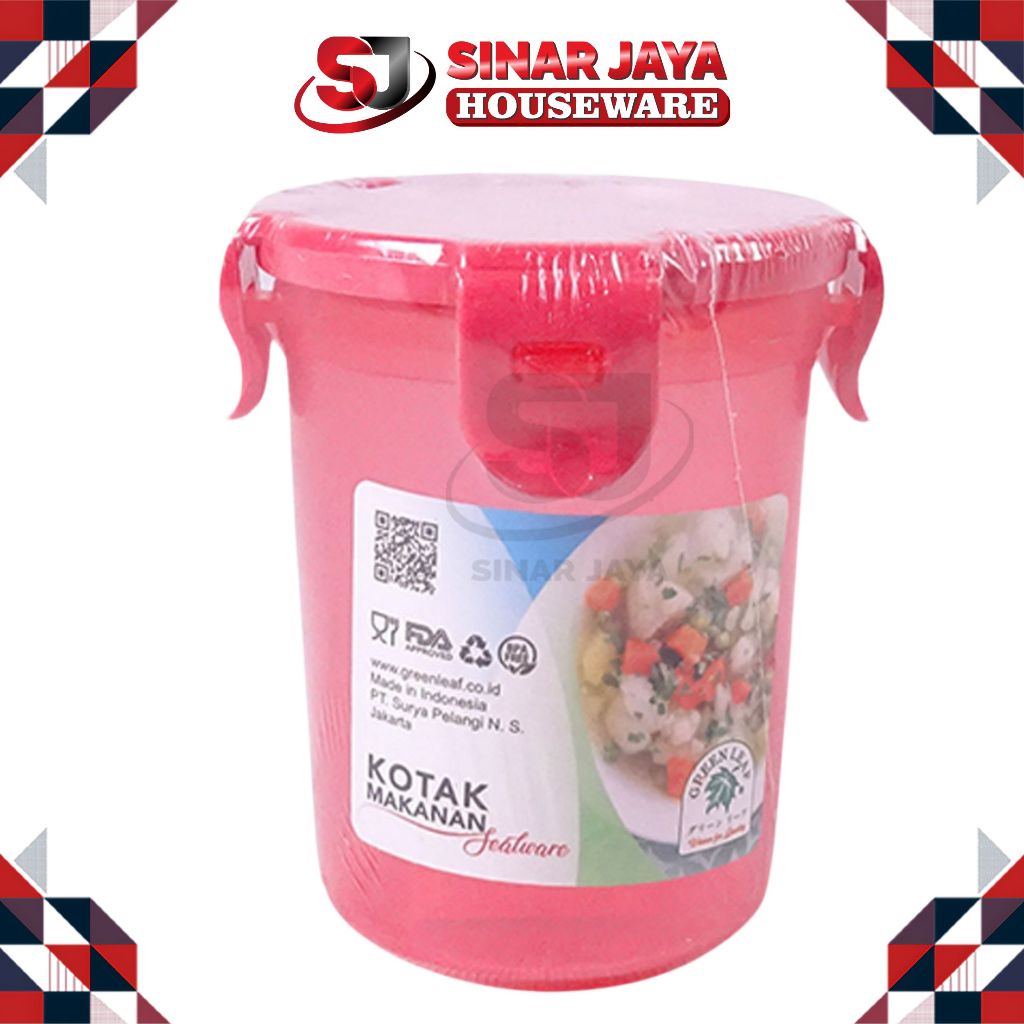 Toples Serbaguna/Toples Plastik Cantik/Tepak Roti Lock 7172 Green Leaf