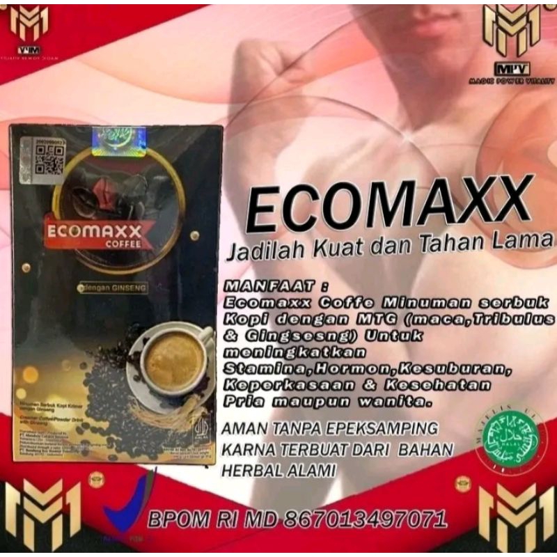 

Ecomaxx Coffee Ginseng Original Kopi Herbal Ginseng Untuk Menambah Stamina Pria dan Wanita