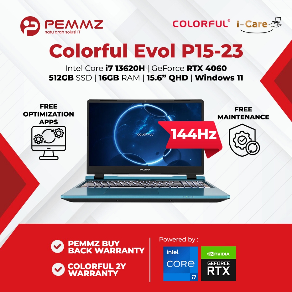 COLORFUL EVOL P15 23 - HJ76B Intel i7-13620H GeForce RTX 4060