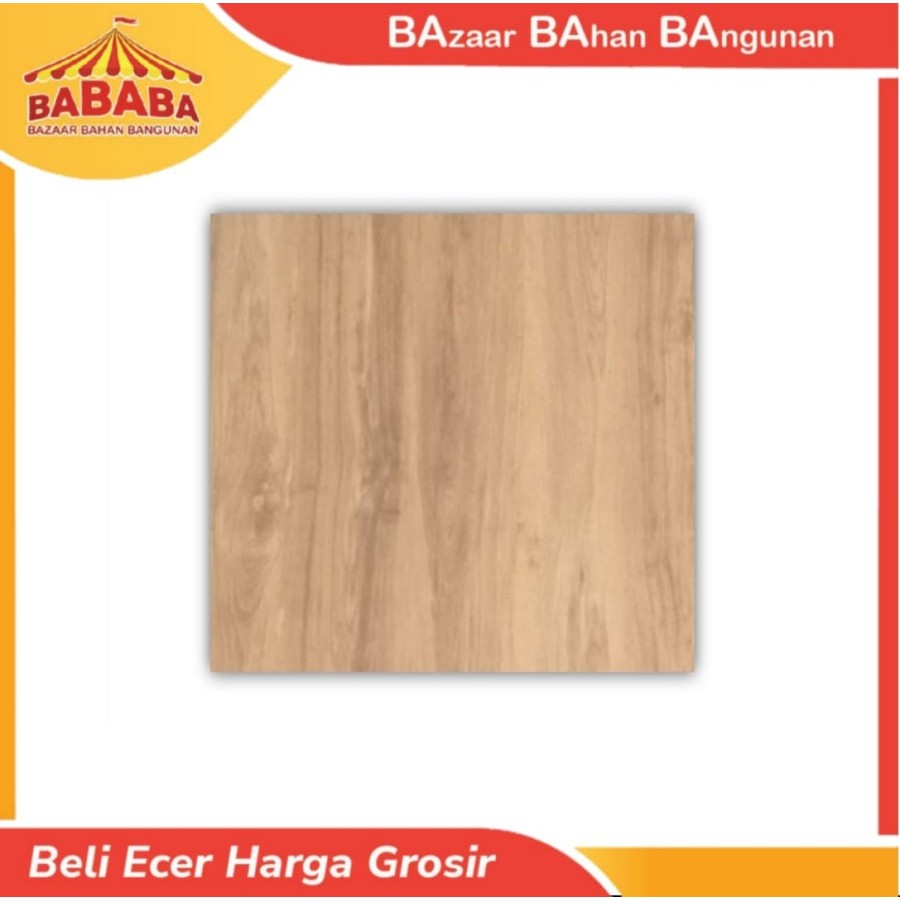 Keramik Lantai Aversa 50x50 Dortmund Cream Motif Serat Kayu Glossy
