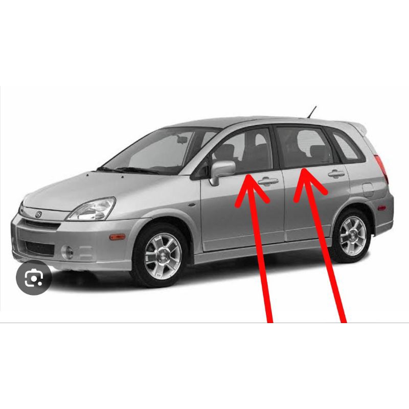 karet list pelipit kaca luar water strip kaca luar mobil Suzuki aerio baleno next-G SET