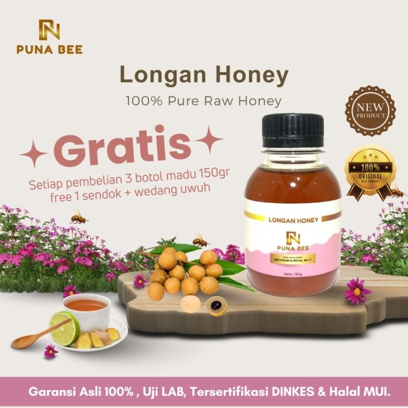 

PUNABEE LONGAN HONEY MADU WITH EXTRA BEE POLLEN & ROYAL JELLY 150GR