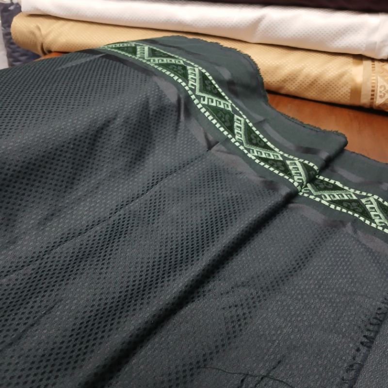 Bahan kain Kemeja koko gamis katun bordir pinggiran