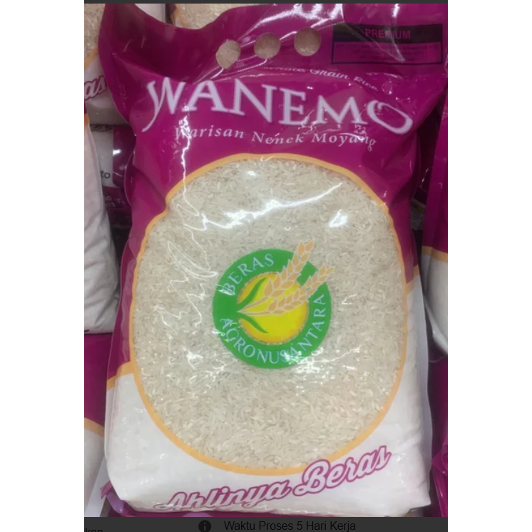 

BERAS WANEMO Warisan Nenek Moyang 5 KG