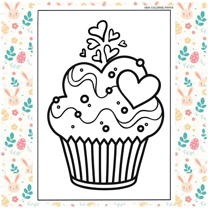 

MDK - Kertas Mewarnai CUPCAKE / Lembar & Kertas Mewarnai anak