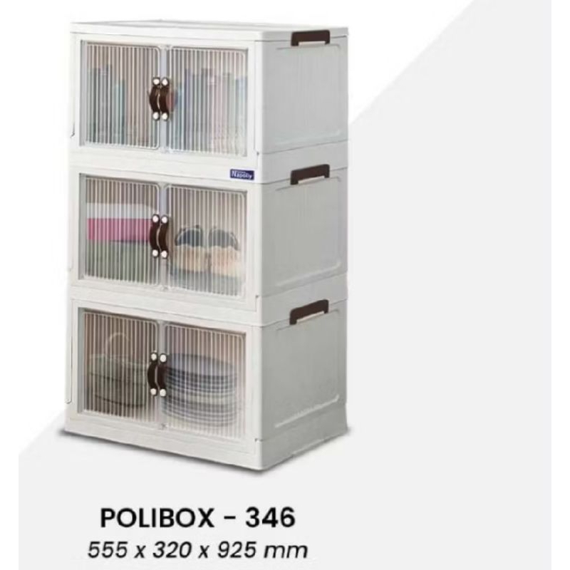 LEMARI PLASTIK SUSUN POLIBOX NAPOLLY KOTAK PRNYIMPANAN MULTIFUNGSI / NAPOLLY POLIBOX POLYBOX BANDUNG