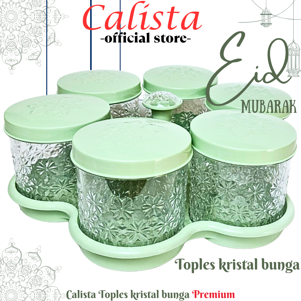 [ CALISTA ] TOPLES PLASTIK BENING BUNGA SET TOPLES AESTHETIC UNTUK KUE KERING LEBARAN ISI 6PCS