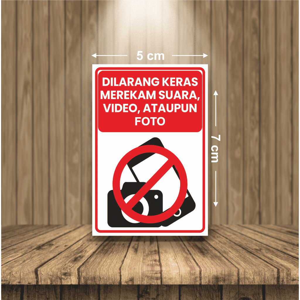 

STIKER SIGN DLARANG MEREKAM SUARA, FOTO, VIDEO