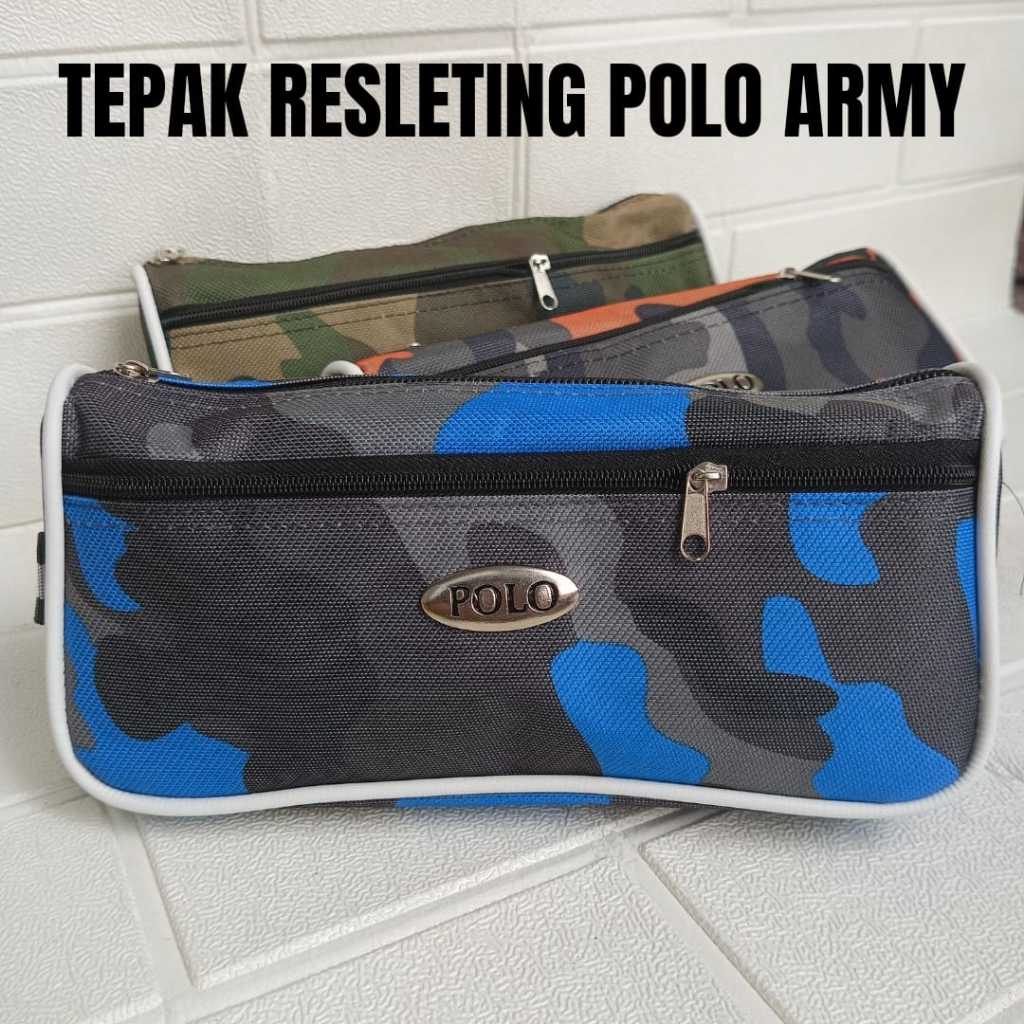 

Tepak / Tempat Pensil Resleting Army Polo JU 525