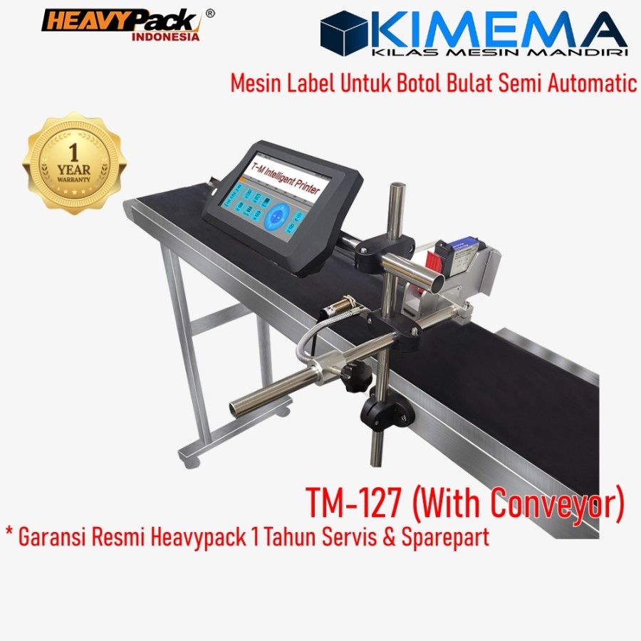 

Mesin Label Untuk Botol Bulat Semi Automatic TM-127 With Conveyor