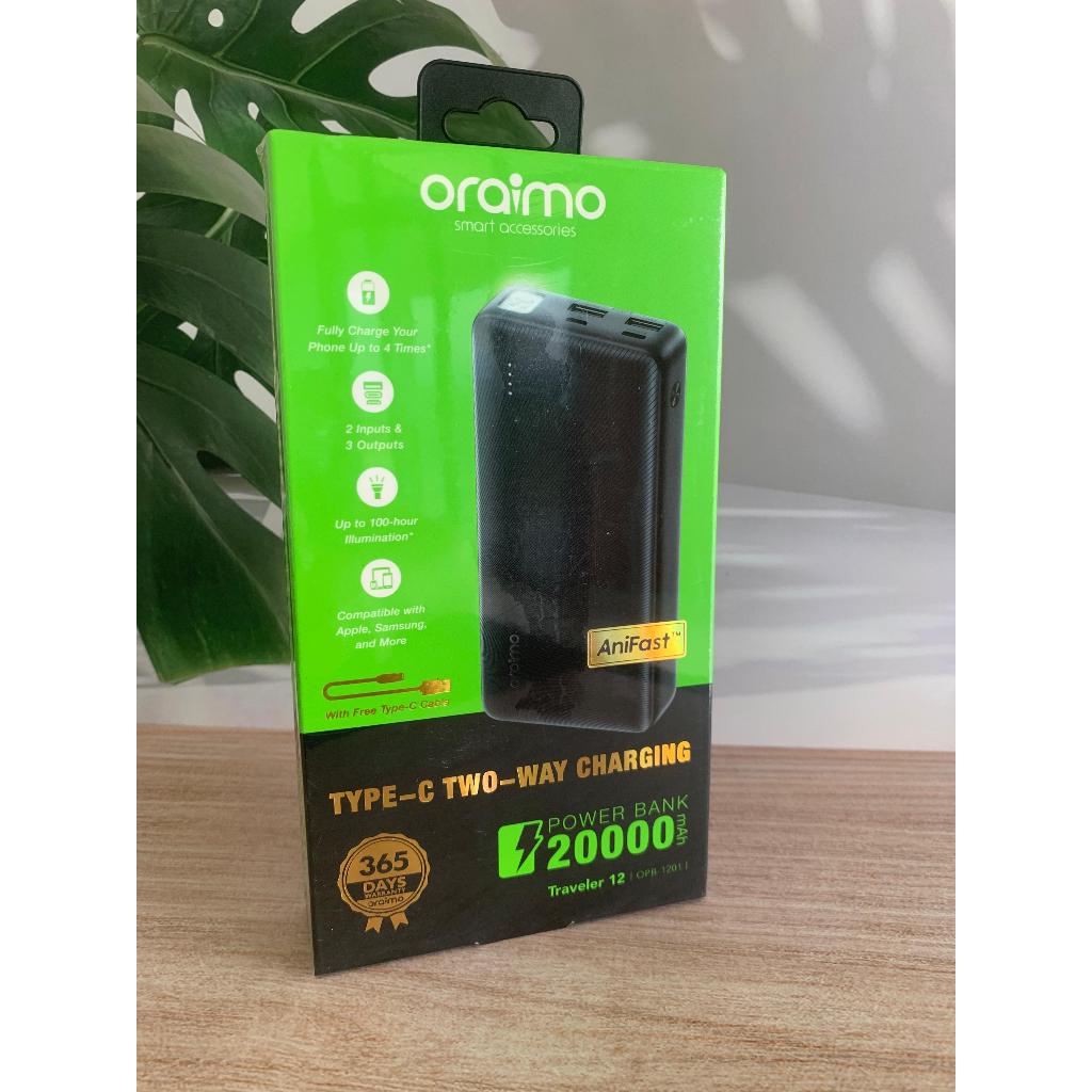 Oraimo Power Bank Fast charging Kapasitas 20000 mAh Garansi Resmi