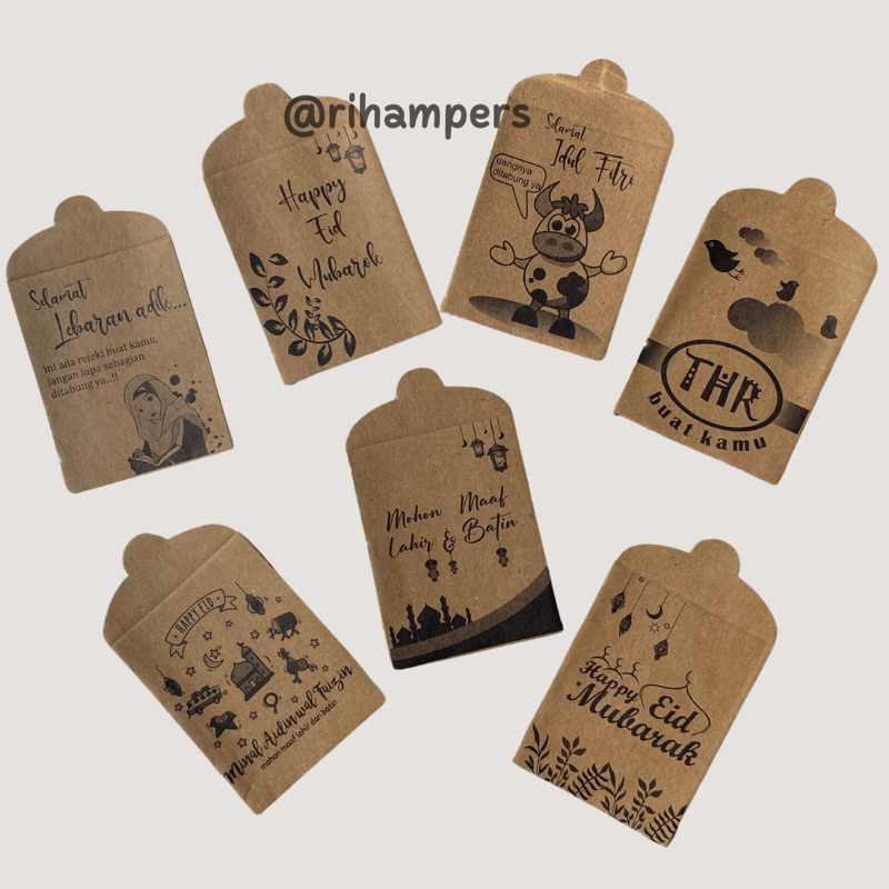 

(20Pcs) Amplop THR ukuran sedang / Amplop thr karakter / amplop thr kraft / Angpau THR / angpau tunjangan hari raya idul fitri